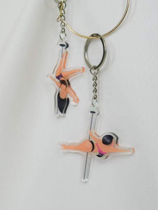 Pole Dancer Keychain-I'm Dat Superhero