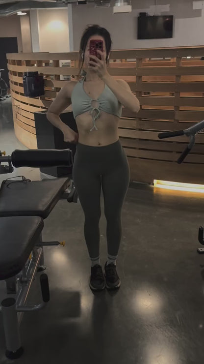 Yogini Bow-Tie Top Matcha Latte